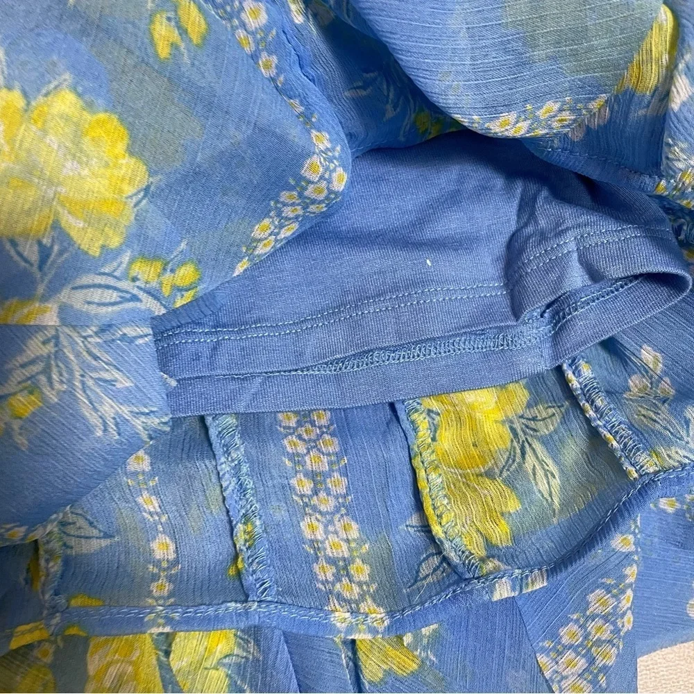 New Free People Bali Made You Look Blue Mini Skirt Size 0